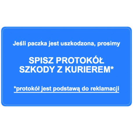 Naklejki Spisz protokół szkody z kurierem 500 szt.