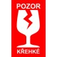 Etykiety Naklejki POZOR KREHKE 500  szt