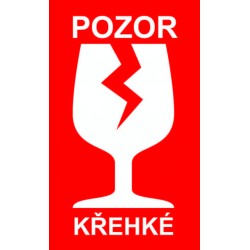 Etykiety Naklejki POZOR KREHKE 500  szt