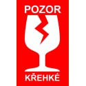 Etykiety Naklejki POZOR KREHKE 500  szt